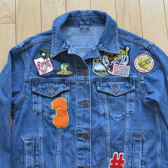 Topshop Road Trip Trucker Denim Jean Jacket - Picture 2 of 8